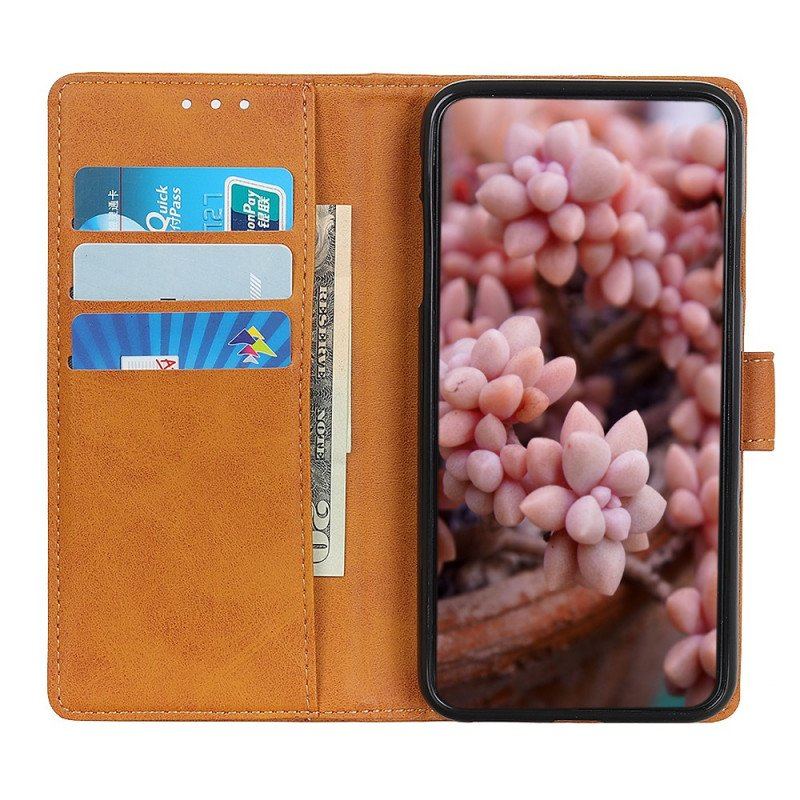 Etui Folio do Moto E40 / E30 / E20 Retro Matowy Efekt Skóry