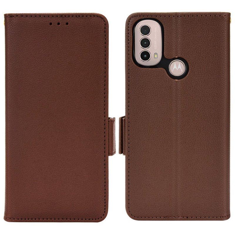 Etui Folio do Moto E40 / E30 / E20 Skórzany Futerał Flap Double Nowe Kolory