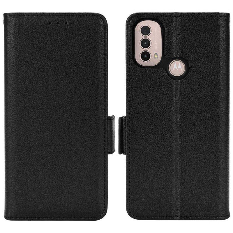 Etui Folio do Moto E40 / E30 / E20 Skórzany Futerał Flap Double Nowe Kolory