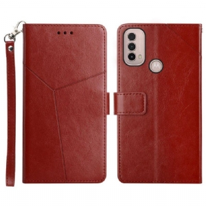 Etui Folio do Moto E40 / E30 / E20 Stylowa Skórzana Konstrukcja Geo Y