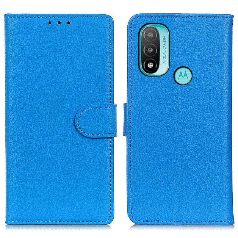 Etui Folio do Moto E40 / E30 / E20 Tradycyjnie Liczi