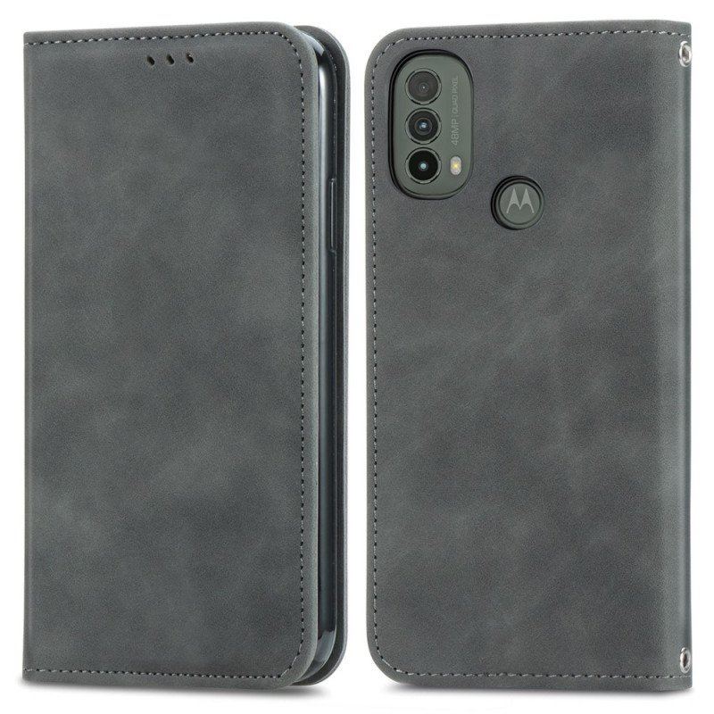 Etui Na Telefon do Moto E40 / E30 / E20 Etui Folio Dotyk Skóry