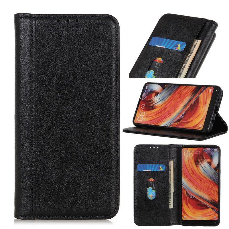 Etui Na Telefon do Moto E40 / E30 / E20 Etui Folio Elegancka Dwoina Skóry Liczi