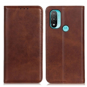 Etui Na Telefon do Moto E40 / E30 / E20 Etui Folio Elegancka Dwoina Skórzana