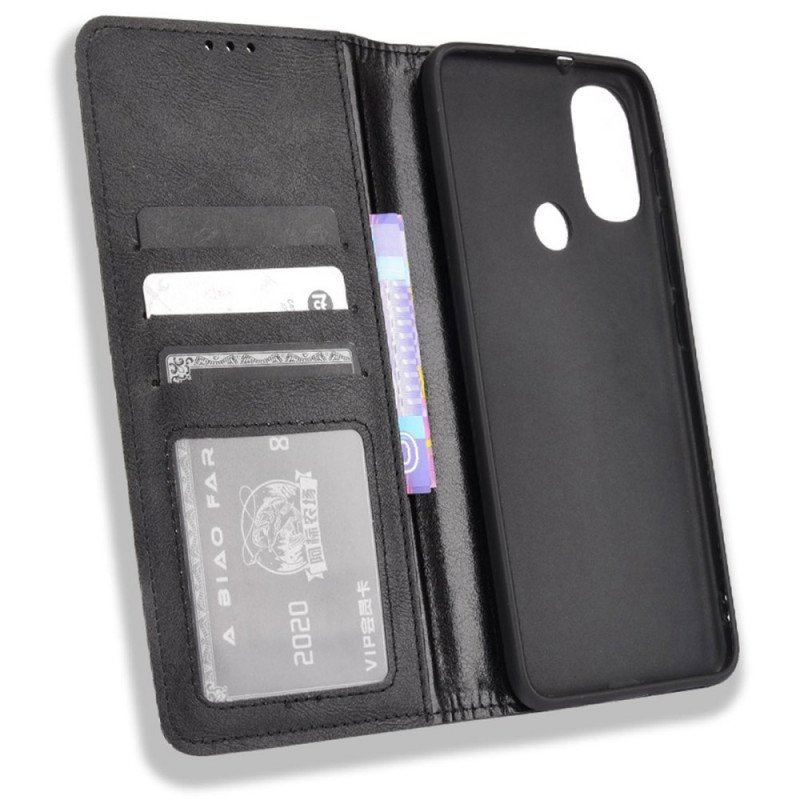 Etui Na Telefon do Moto E40 / E30 / E20 Etui Folio Stylizowany Efekt Skóry W Stylu Vintage