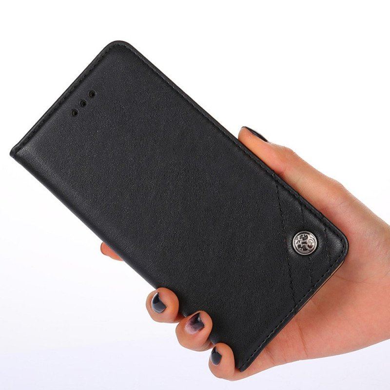 Etui Na Telefon do Moto E40 / E30 / E20 Etui Folio Stylowy Skórzany Nit