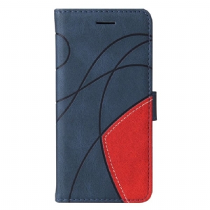 Etui Folio Do Xiaomi 14t Dwukolorowa Falista Linia