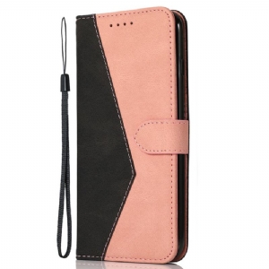 Etui Folio Xiaomi 14t Dwukolorowy Pasek Etui Ochronne