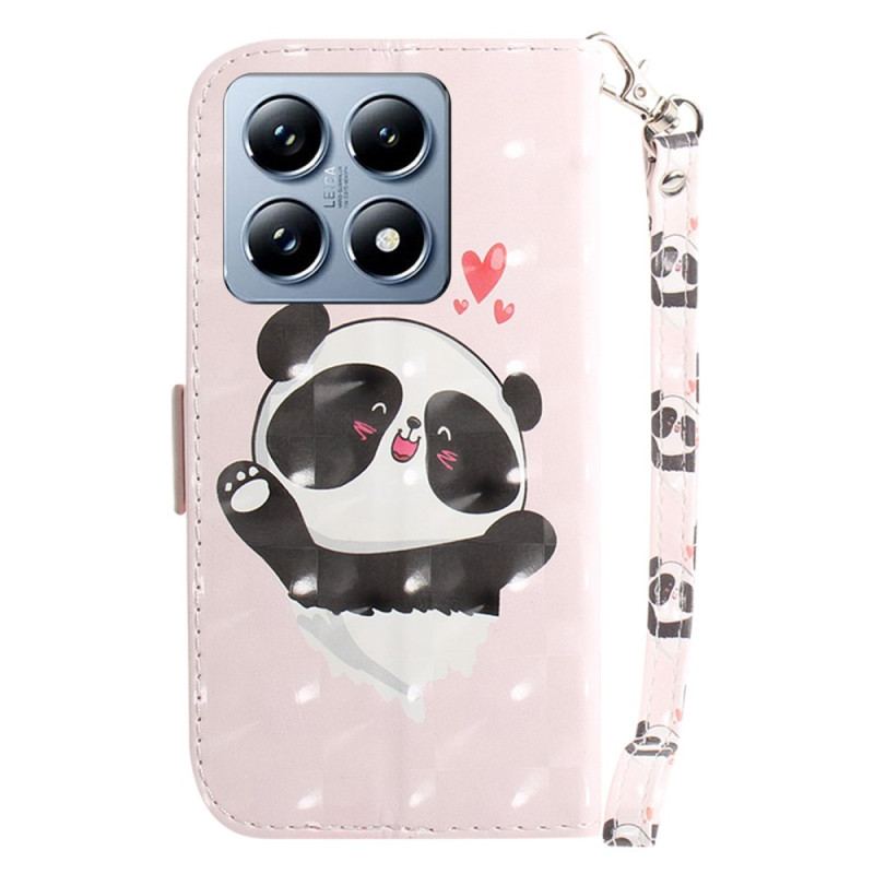 Obudowa Xiaomi 14t Etui Na Telefon Panda Love Z Paskiem