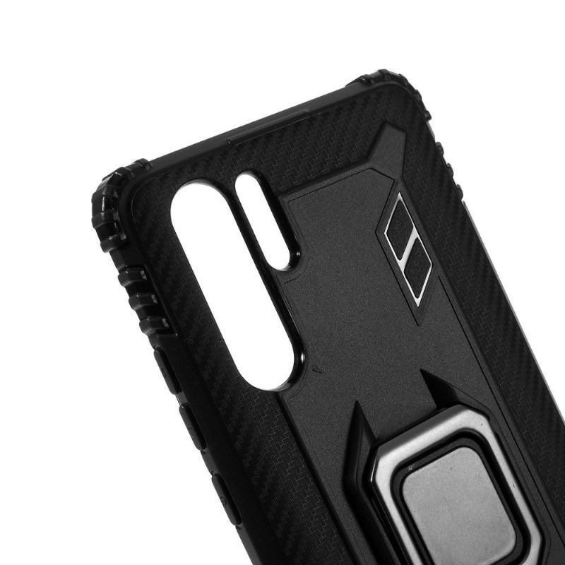 Etui do Huawei P30 Pro Anti-fall Carbon Look Z Pierścieniem Podtrzymującym