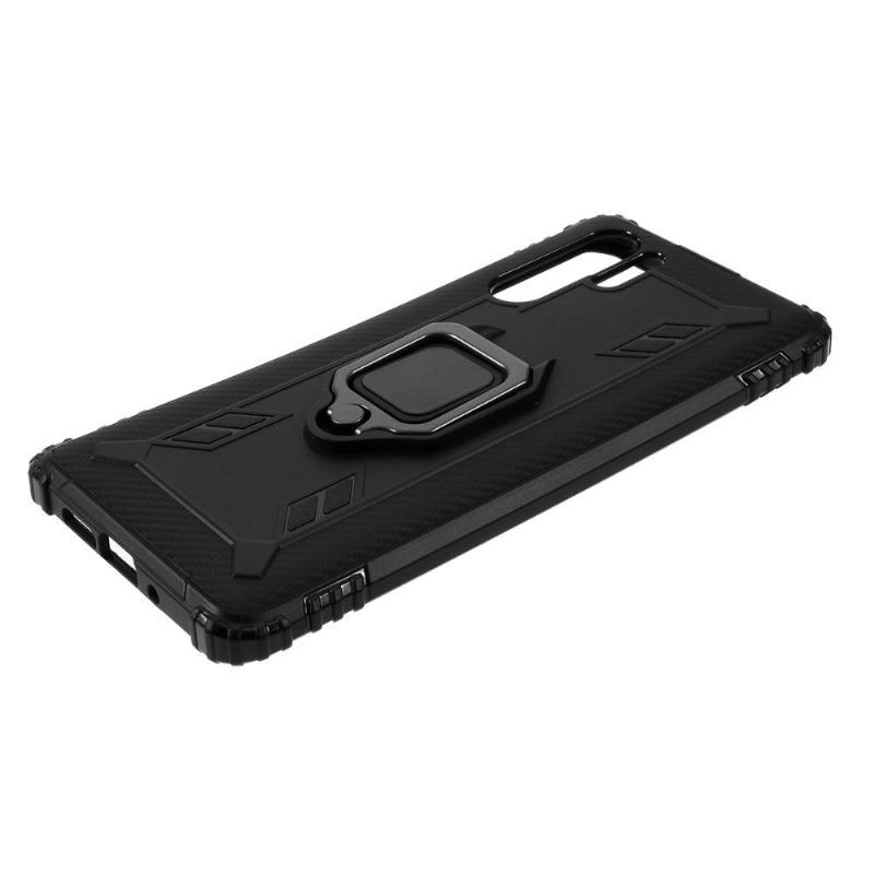 Etui do Huawei P30 Pro Anti-fall Carbon Look Z Pierścieniem Podtrzymującym