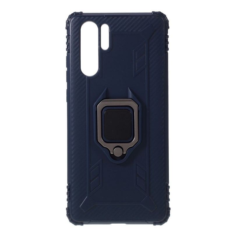 Etui do Huawei P30 Pro Anti-fall Carbon Look Z Pierścieniem Podtrzymującym