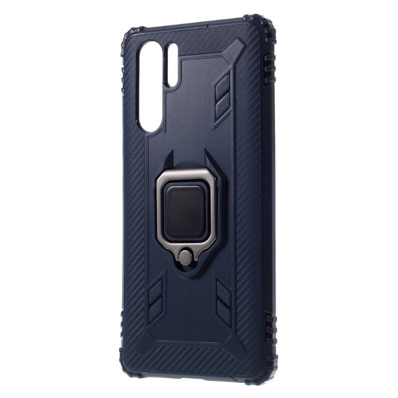 Etui do Huawei P30 Pro Anti-fall Carbon Look Z Pierścieniem Podtrzymującym