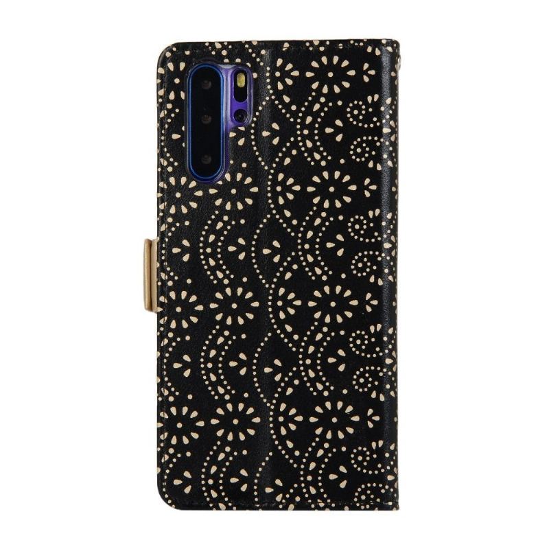 Etui Folio do Huawei P30 Pro Koronkowy Kwiat