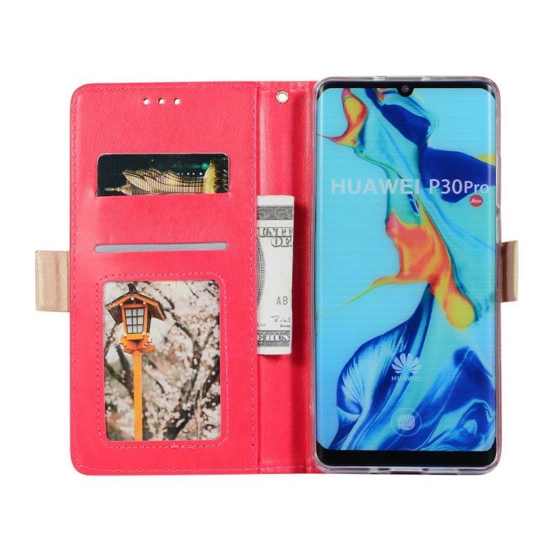 Etui Folio do Huawei P30 Pro Koronkowy Kwiat