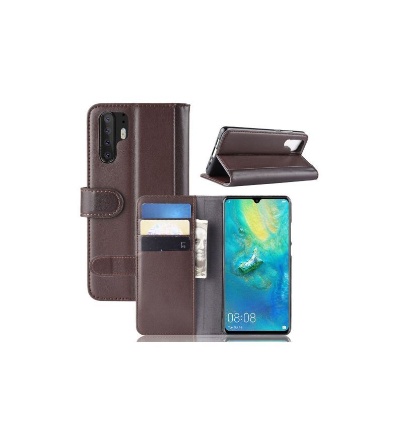 Etui Na Telefon Pokrowce do Huawei P30 Pro Biznes Premium Skórzane Etui Na Karty