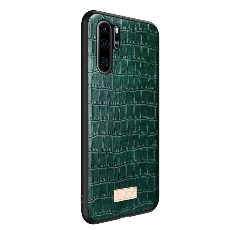 Futerały do Huawei P30 Pro Sulada Croco Efekt Skóry