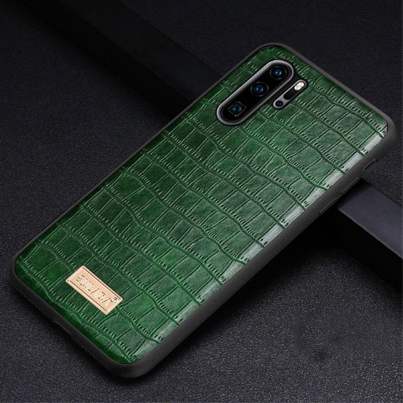 Futerały do Huawei P30 Pro Sulada Croco Efekt Skóry