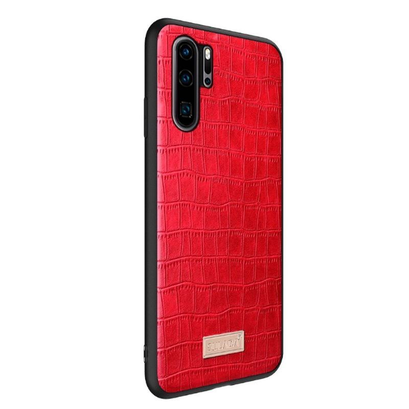 Futerały do Huawei P30 Pro Sulada Croco Efekt Skóry