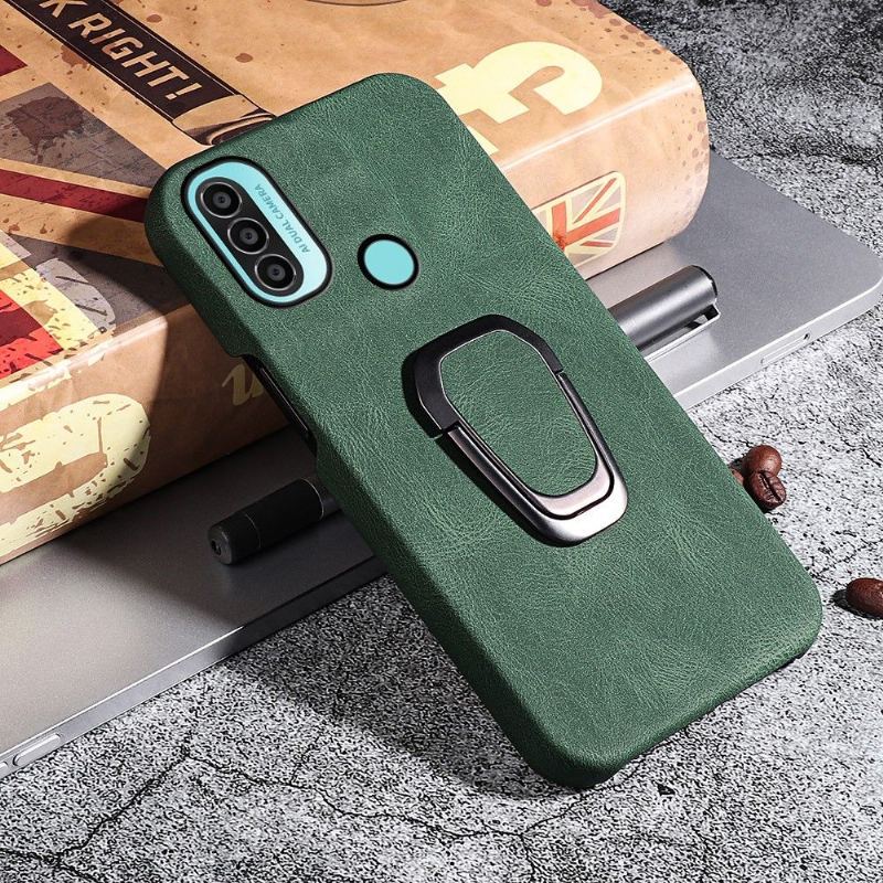 Etui do Motorola Moto E20 / E30 / E40 Imitacja Skóry Ze Stojakiem