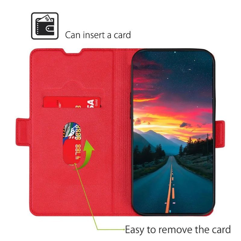 Etui Folio do Motorola Moto E20 / E30 / E40 Faux Leather Minimalistyczny Biznes