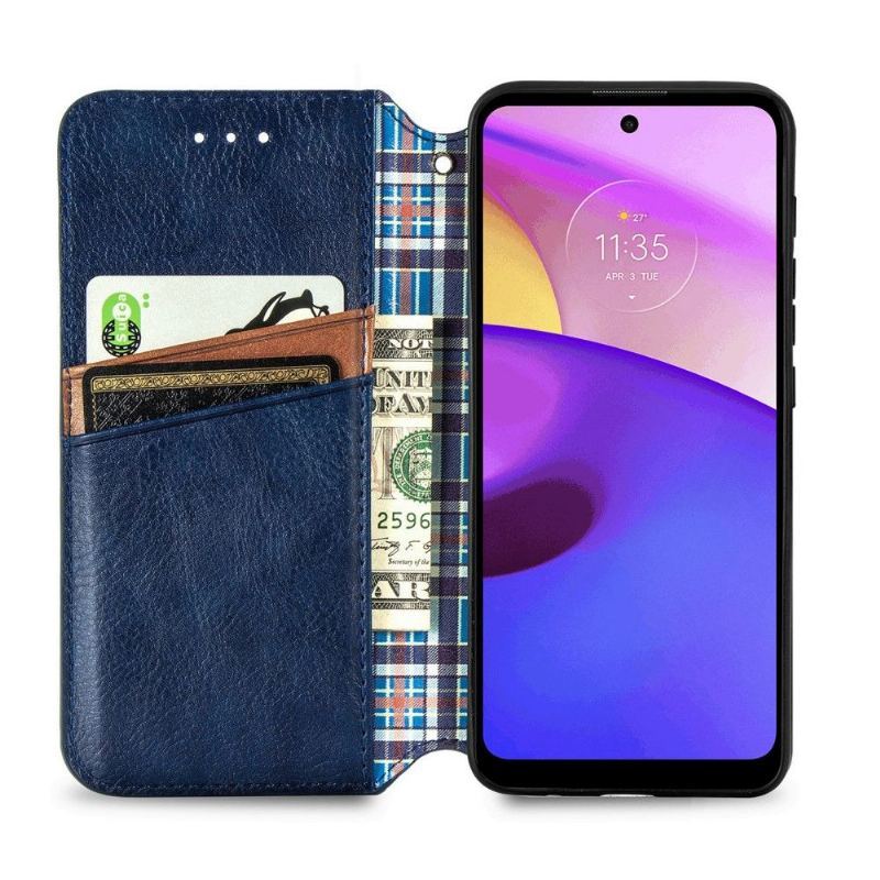 Etui Folio do Motorola Moto E20 / E30 / E40 Kub Design Posiadacz Karty