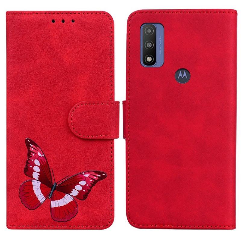 Etui Folio do Motorola Moto E20 / E30 / E40 Etui Ochronne Kolorowa Ochrona Motyla