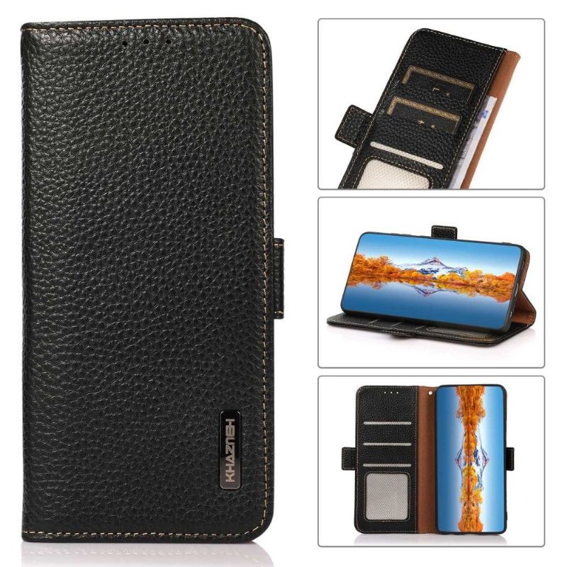 Etui Folio do Vivo X80 Pro Obrzeża Khazneh Grained Leather First