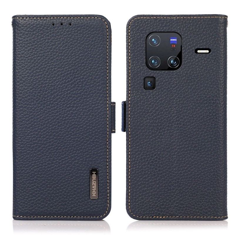 Etui Folio do Vivo X80 Pro Obrzeża Khazneh Grained Leather First