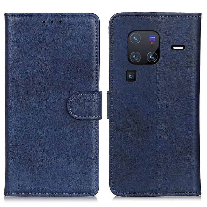 Etui Folio do Vivo X80 Pro Obrzeża Marius Efekt Matowej Skóry