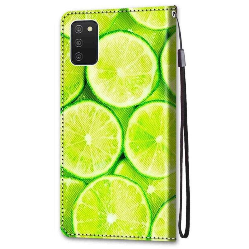 Etui Folio do Samsung Galaxy A03s Classic Cytryna