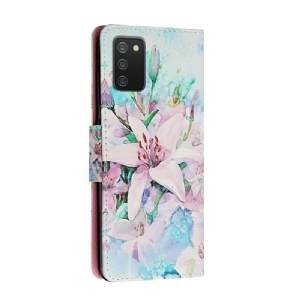 Etui Folio do Samsung Galaxy A03s Kwiat Lilii