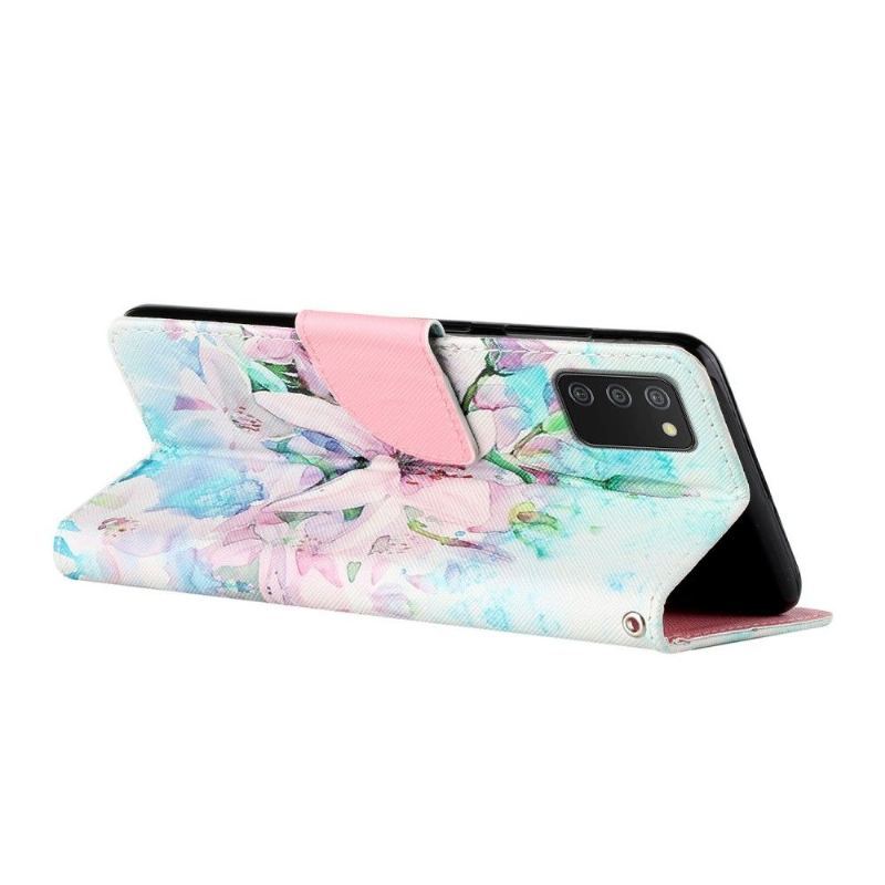 Etui Folio do Samsung Galaxy A03s Kwiat Lilii