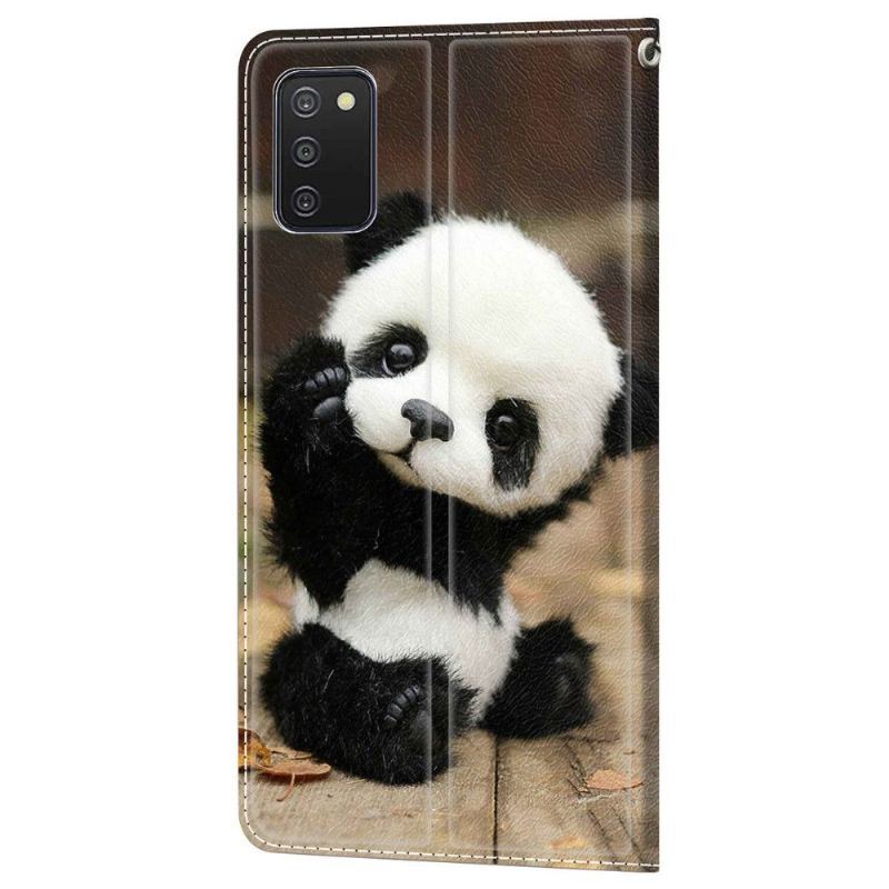 Etui Folio do Samsung Galaxy A03s Mała Panda