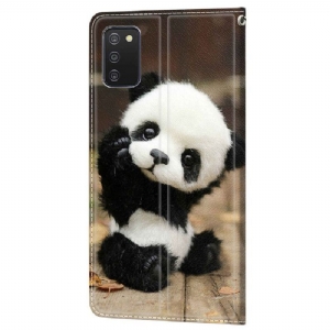 Etui Folio do Samsung Galaxy A03s Mała Panda