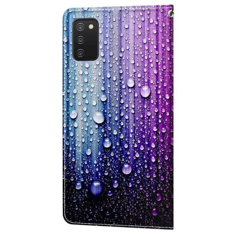 Etui Folio do Samsung Galaxy A03s Obrzeża Krople Wody