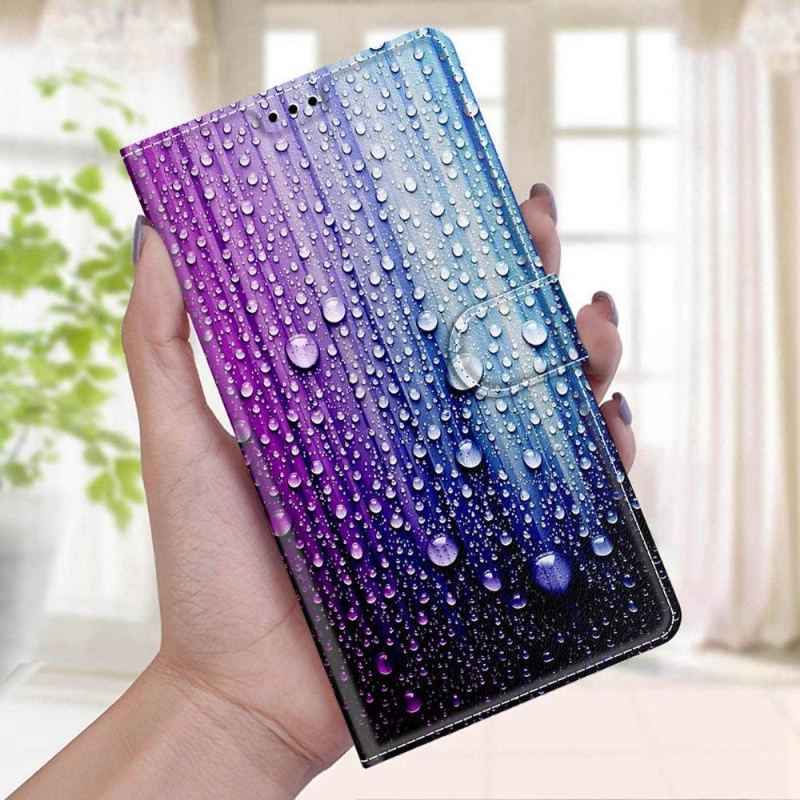 Etui Folio do Samsung Galaxy A03s Obrzeża Krople Wody