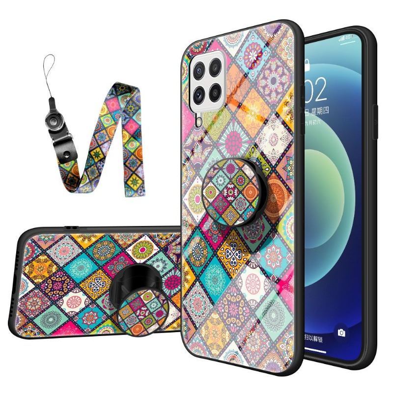 Etui do Samsung Galaxy A22 4G Kalejdoskop Mandala Ze Stojakiem