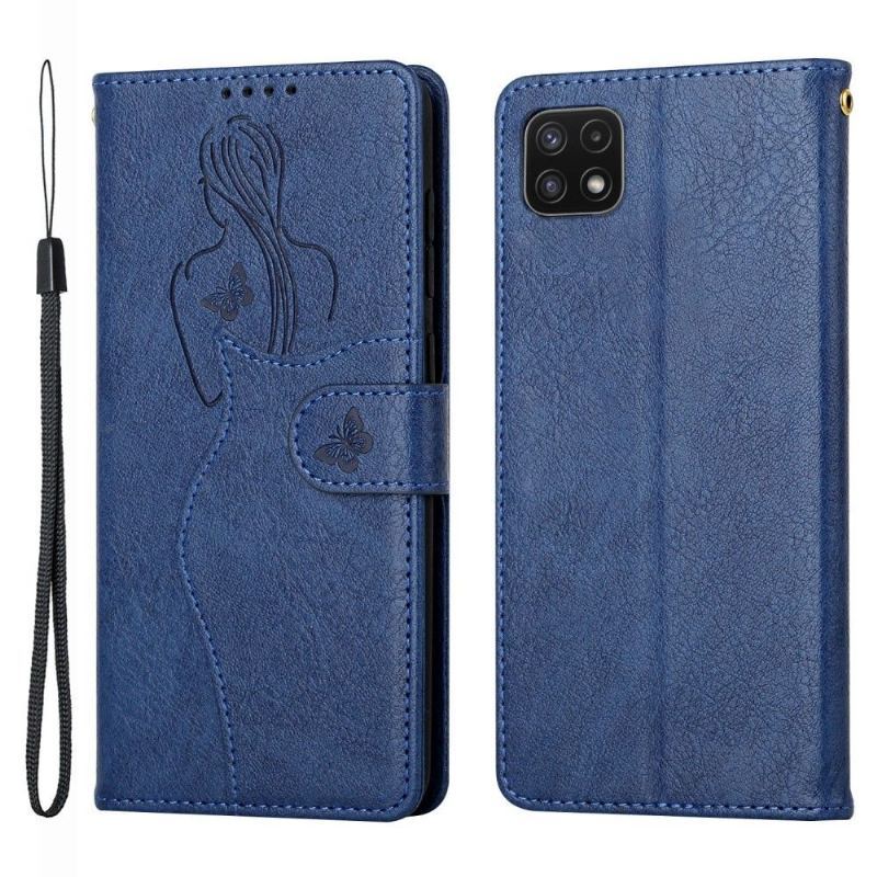 Etui Folio do Samsung Galaxy A22 4G Classic Premium Ilustracja Dziewczyna