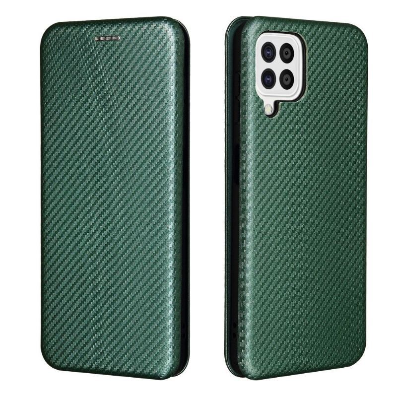 Etui Folio do Samsung Galaxy A22 4G Classic W Stylu Włókna Węglowego Ze Sztucznej Skóry