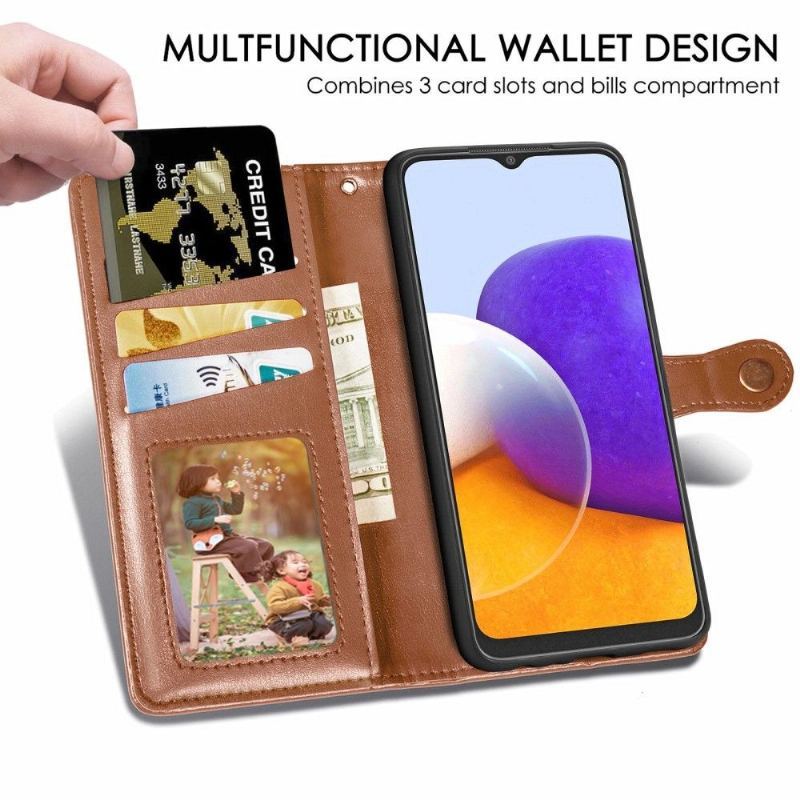 Etui Folio do Samsung Galaxy A22 4G Indila Etui Na Karty Ze Sztucznej Skóry