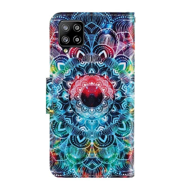 Etui Folio do Samsung Galaxy A22 4G Kolorowa Mandala