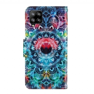 Etui Folio do Samsung Galaxy A22 4G Kolorowa Mandala