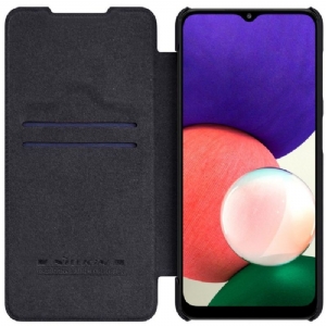 Etui Folio do Samsung Galaxy A22 4G Seria Qin Efekt Skóry