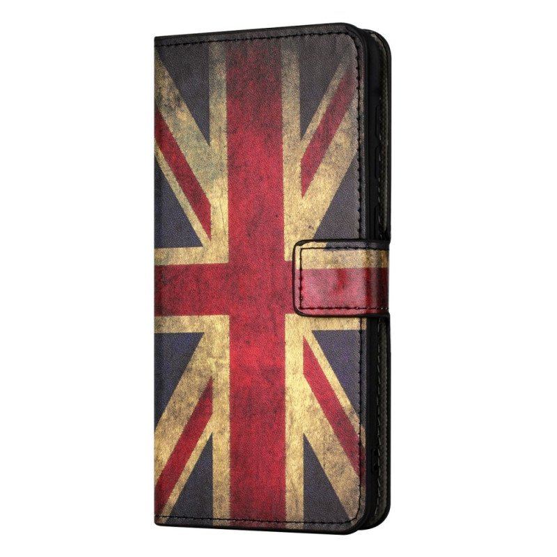 Etui Folio do OnePlus 10T 5G Vintage Angielska Flaga