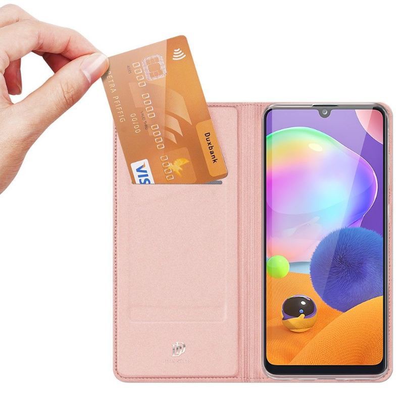 Etui do Samsung Galaxy A31 Obrzeża Etui Folio Satynowy Efekt