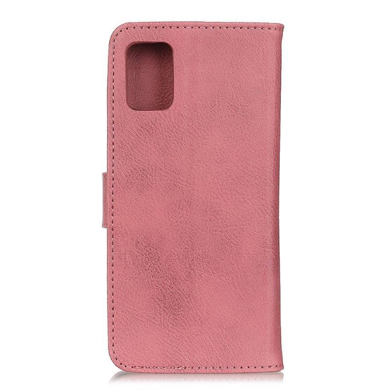 Etui Folio do Samsung Galaxy A31 Khazneh Etui Na Karty Z Efektem Skóry - Różowy