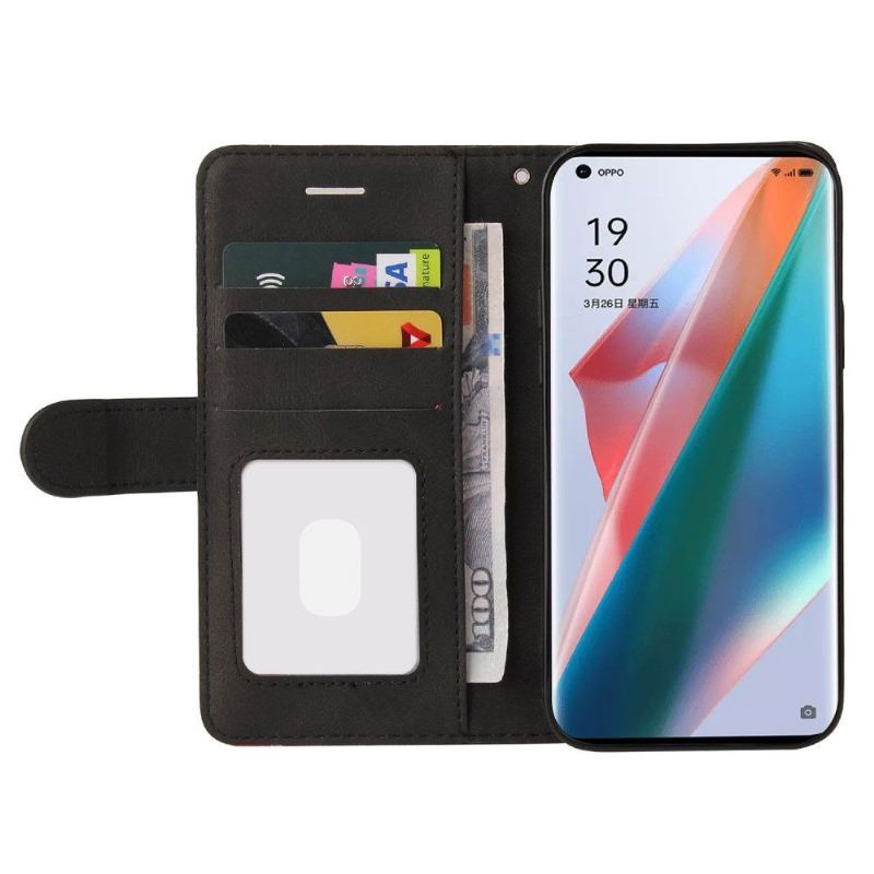 Etui Folio do Oppo Find X3 Pro Bicolor Artystyczny