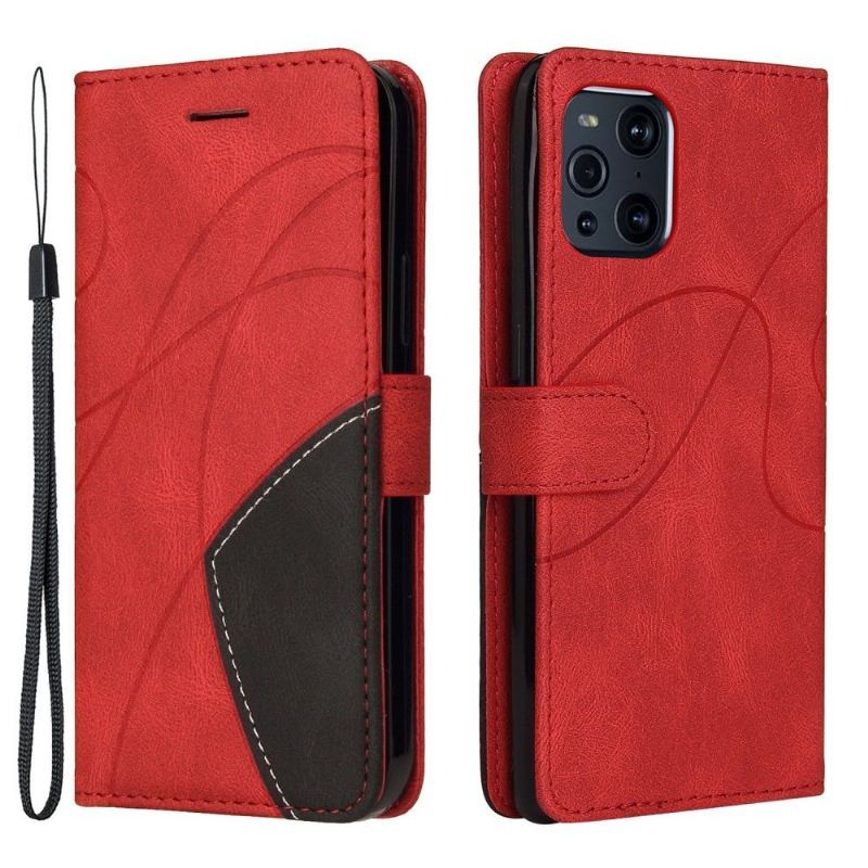 Etui Folio do Oppo Find X3 Pro Bicolor Artystyczny