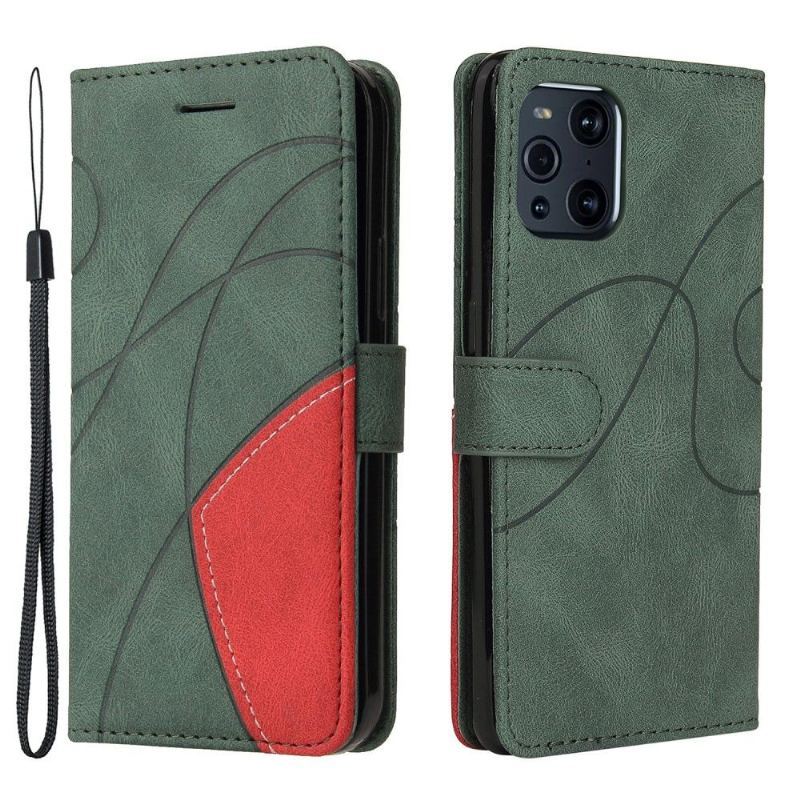 Etui Folio do Oppo Find X3 Pro Bicolor Artystyczny